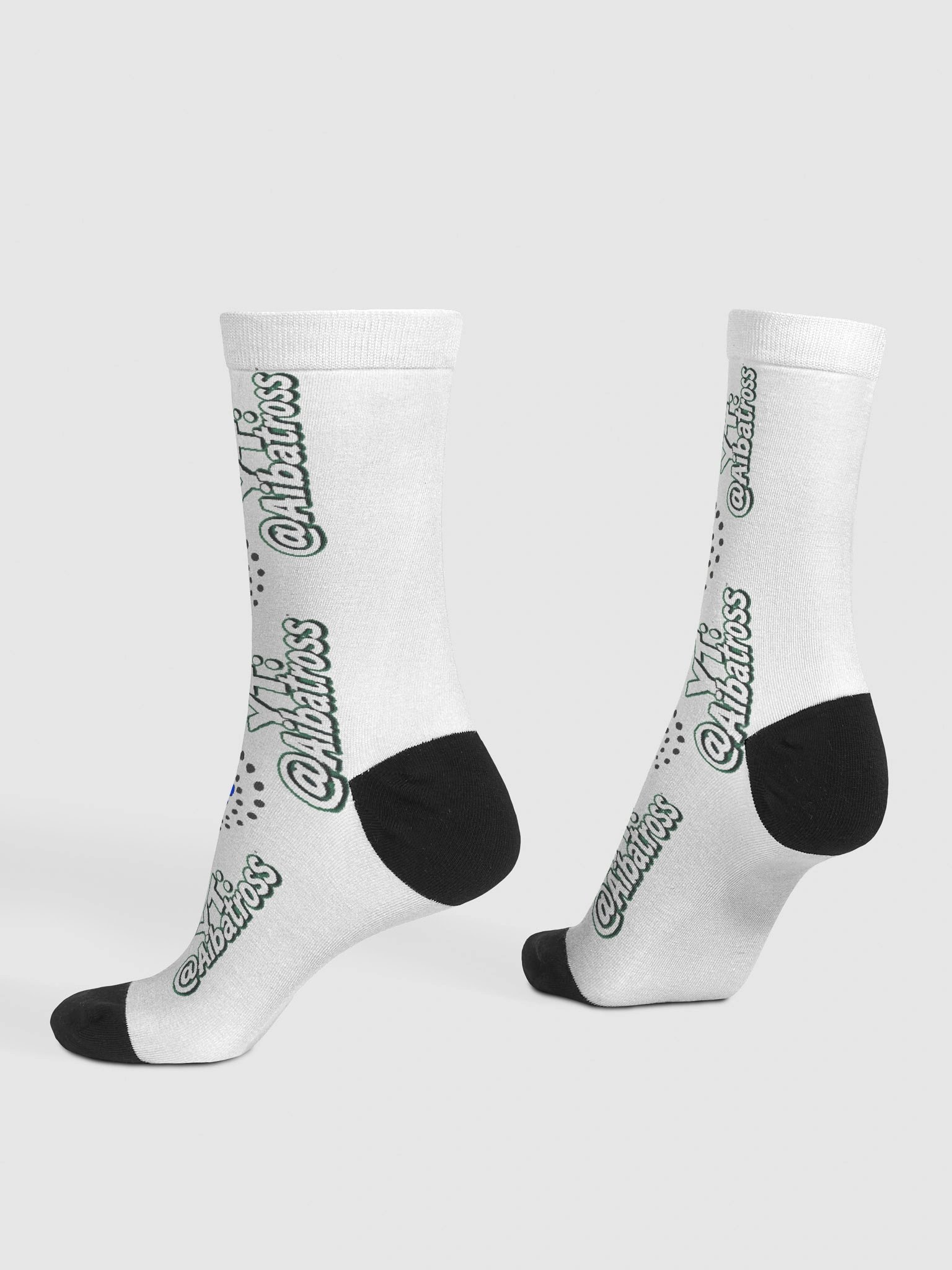 Aibatross YT Script Logo Crew Socks product image (4)
