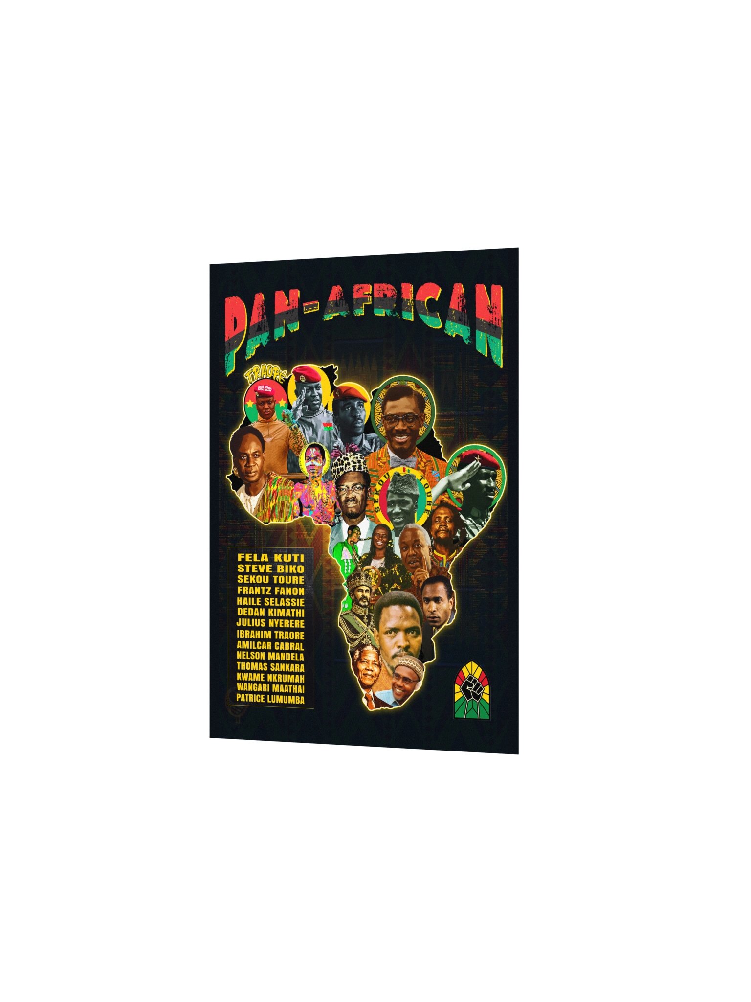 Pan-African Heroes Collage - Africa Map Poster product image (3)