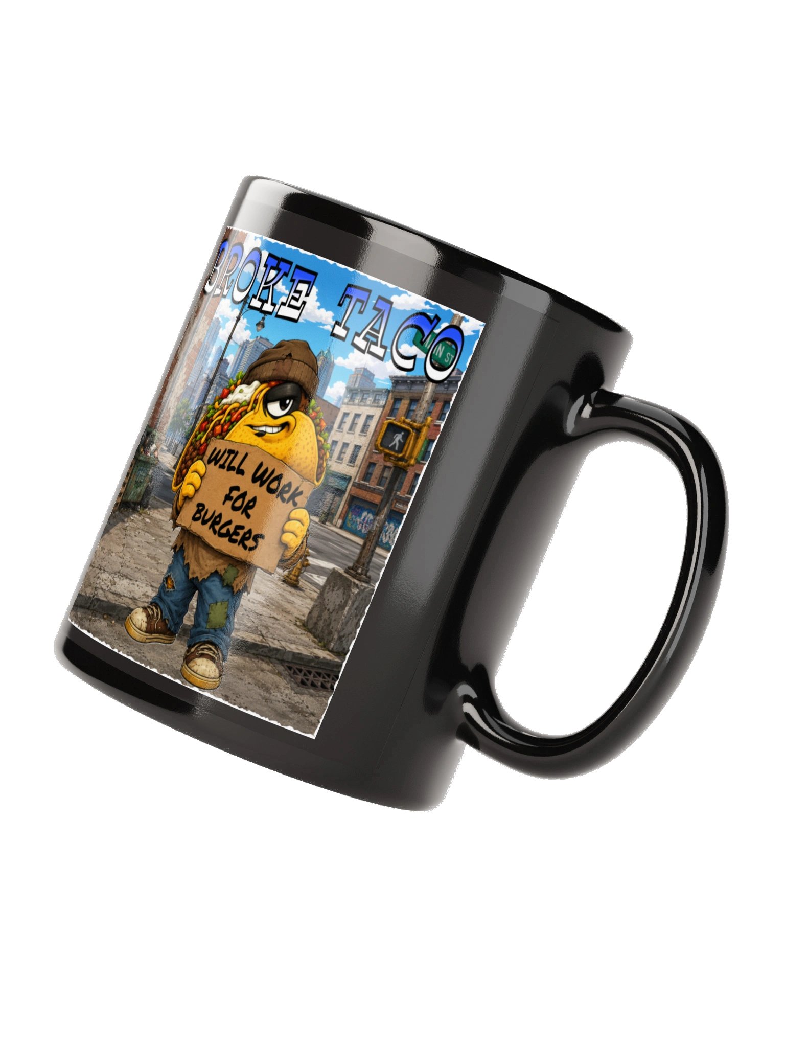 Broke Taco Black Glossy Mug - The Taco Family product image (7)