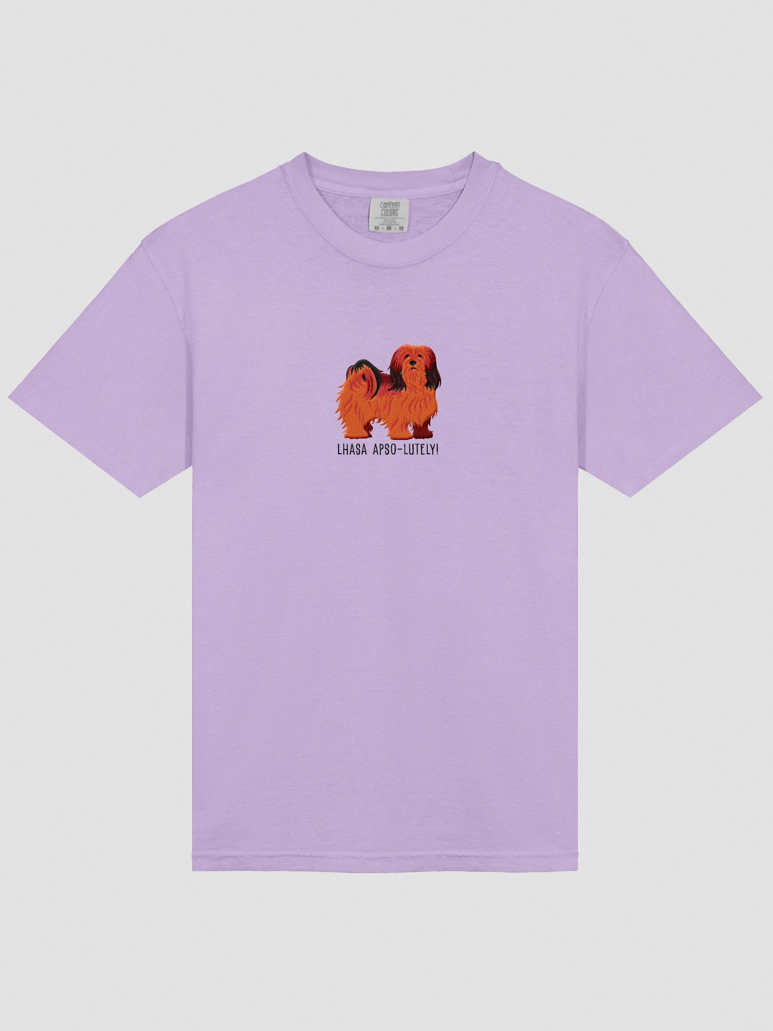 Lhasa Apso-lutely T-Shirt(Embroidered) of a Lhasa Apso(Red) product image (6)