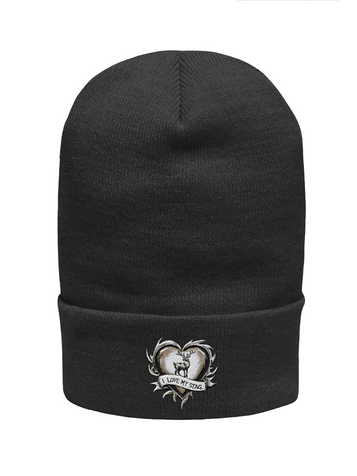 I Love My Stag embroidered cuff beanie for Vixen Hotwives product image (5)