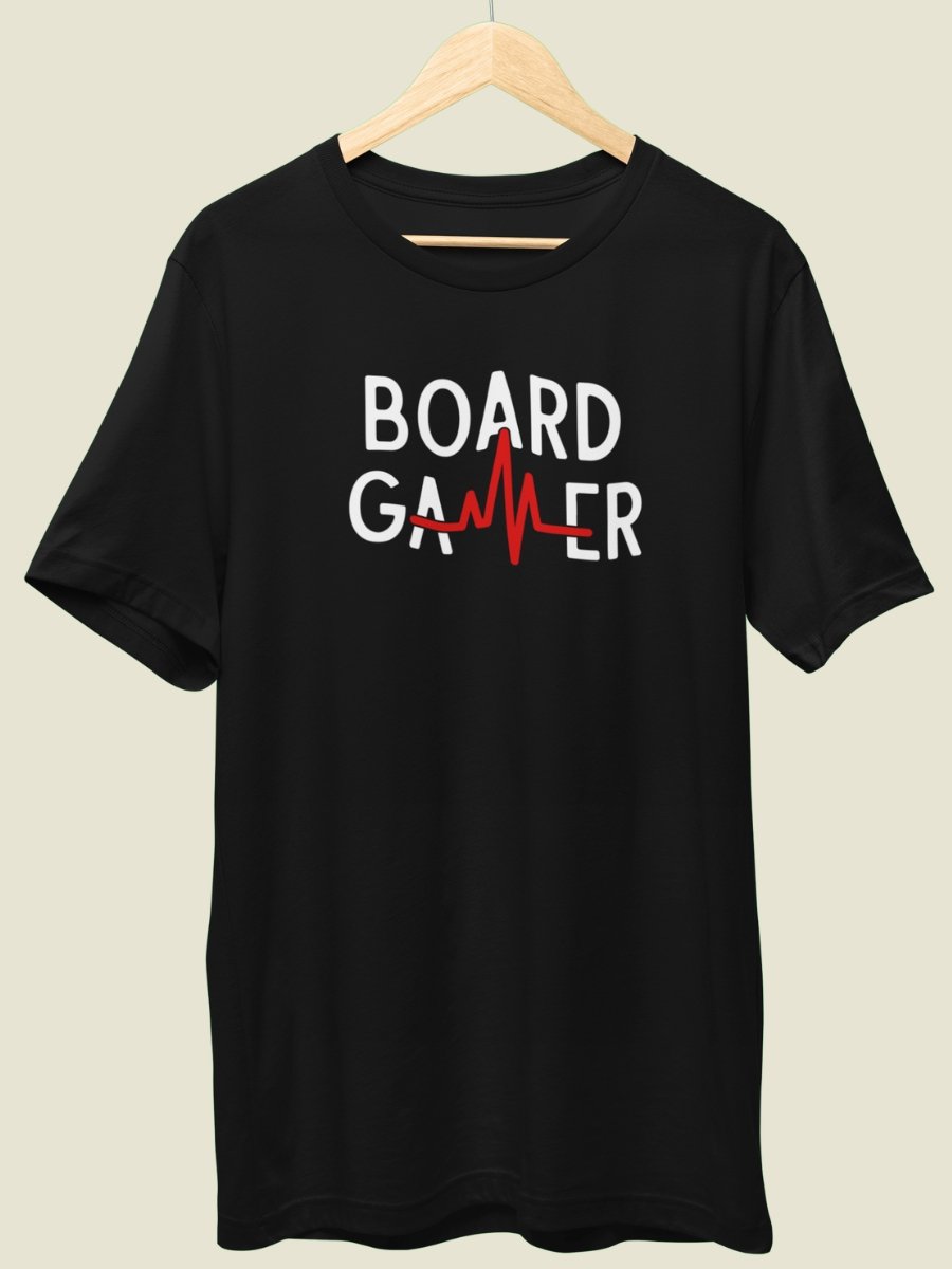 Board Gamer Heartbeat T-shirt Black product image (2)