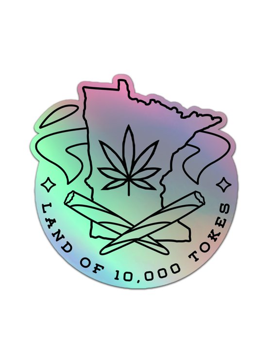 Land of 10,000 Tokes ✧ Minnesota Cannabis Holographic Sticker product image (2)