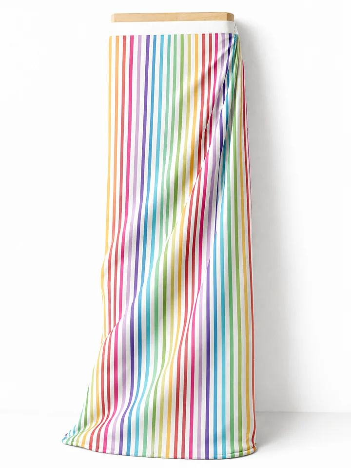 Rainbow Stripes DBP Fabric product image (2)