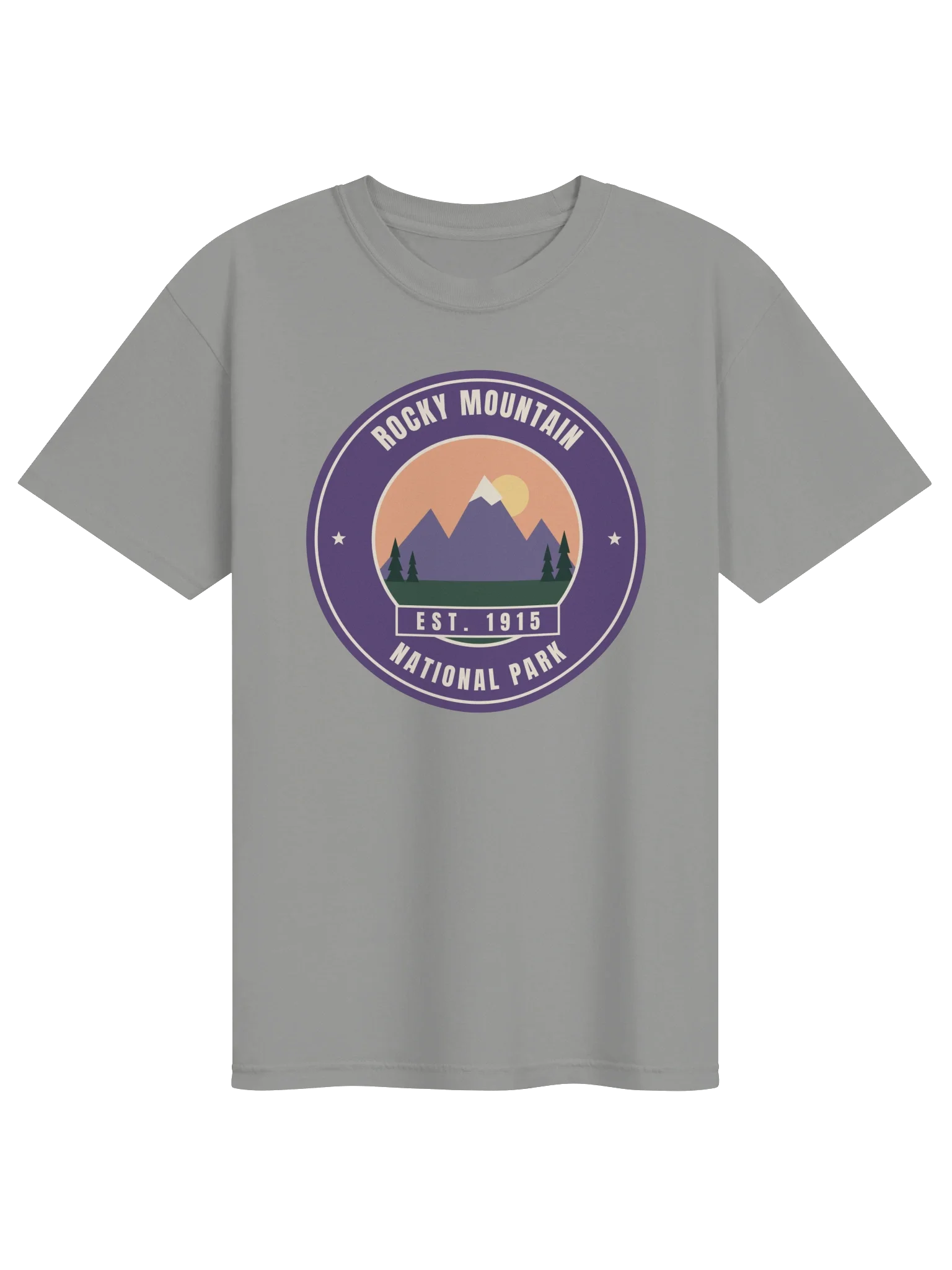Rocky Mountain National Park Retro Badge Tee