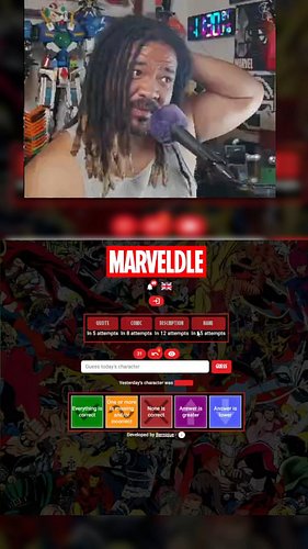 Comic Marveldle for July 16! With the right clues these get pretty straightforward! #comics #marvel #marveldle