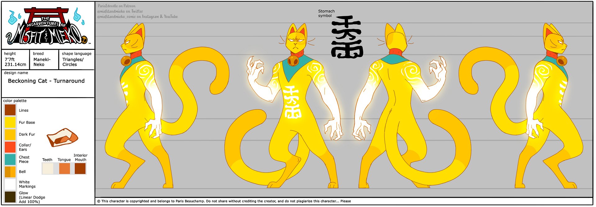 The Beckoning Cat Reference Sheet product image (1)