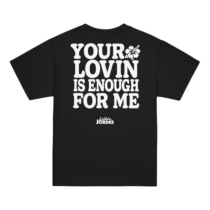 "Your Lovin' is Enough" Youth Tee in Black product image (2)