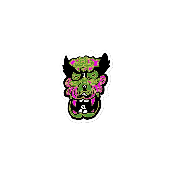 face and fangs die-cut sticker product image (2)