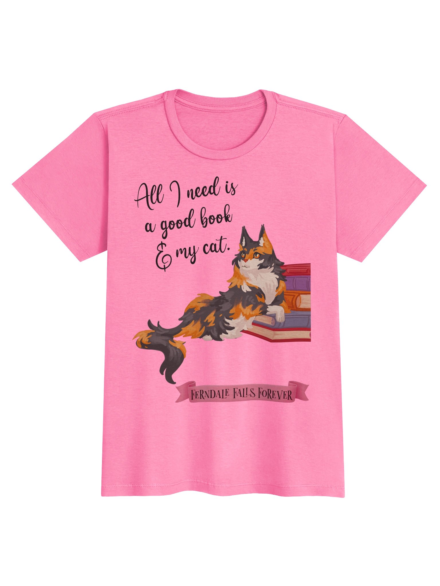 Book and Cat Women's Tee product image (1)
