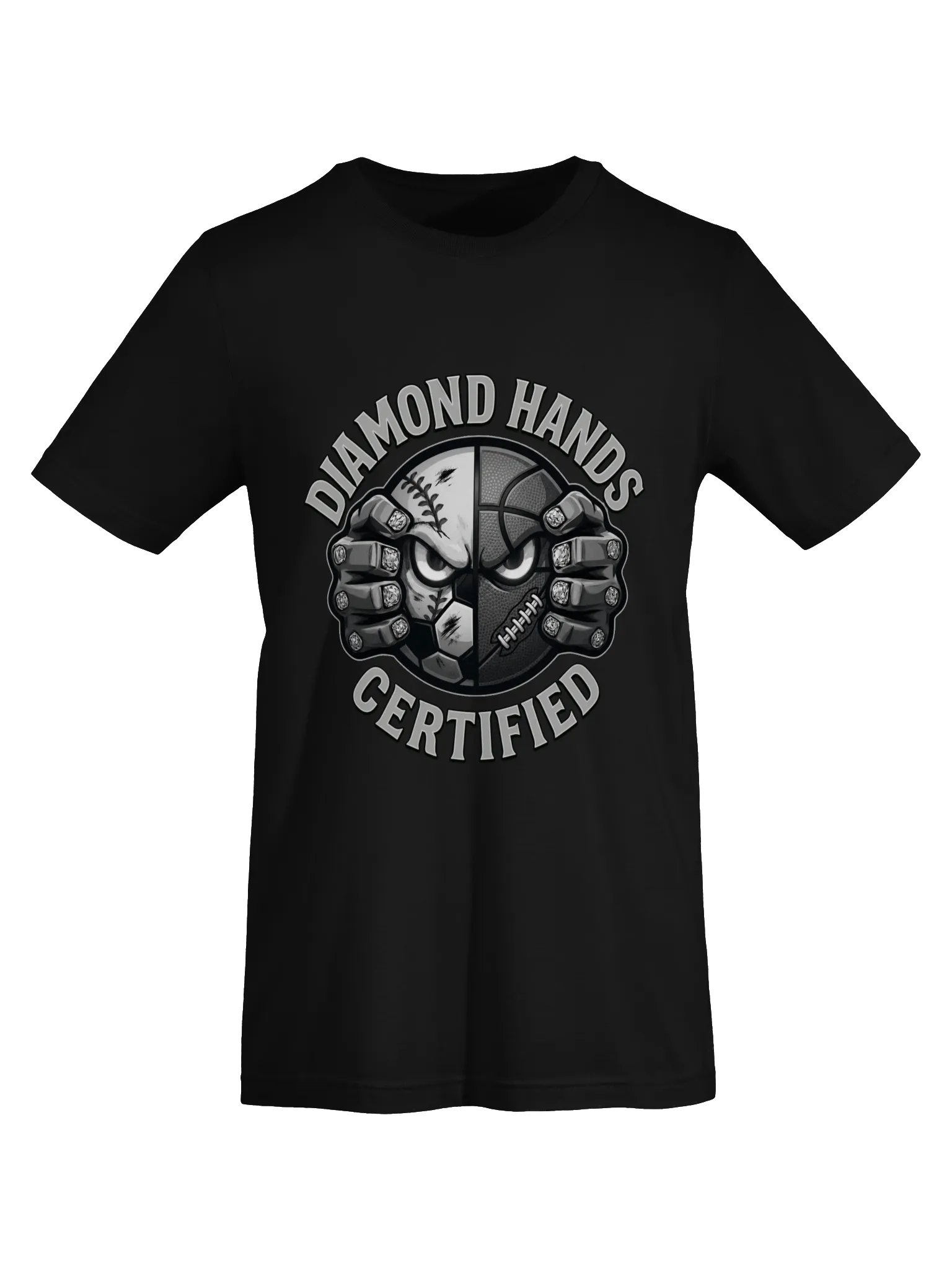 Super Soft Diamond Hands Certified Tee — Grayscale product image (4)