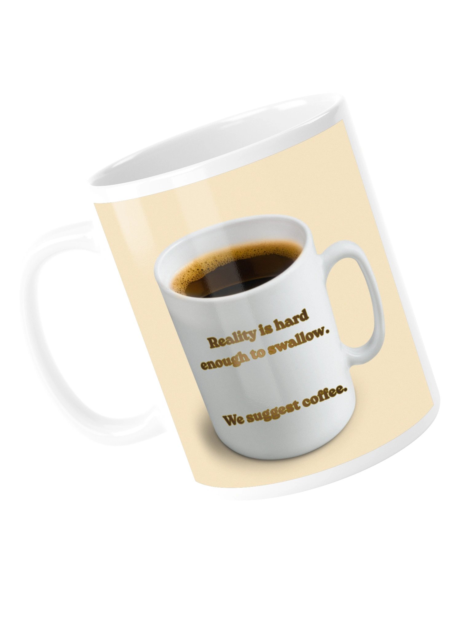 Caffeinated Reality — Reality Is Hard Enough to Swallow | Funny Coffee Mug – Midwest American Coffee product image (13)