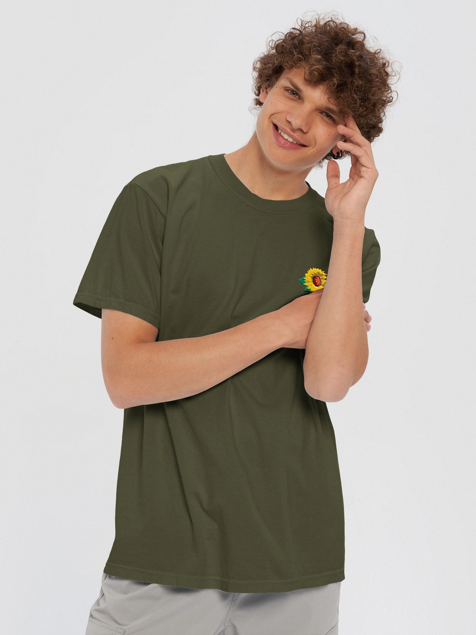 Embroidered Sunflower Serenity T-Shirt product image (100)