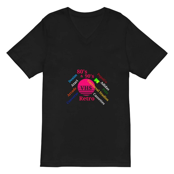 Retro VHS Nostalgia V-Neck Tee product image (2)