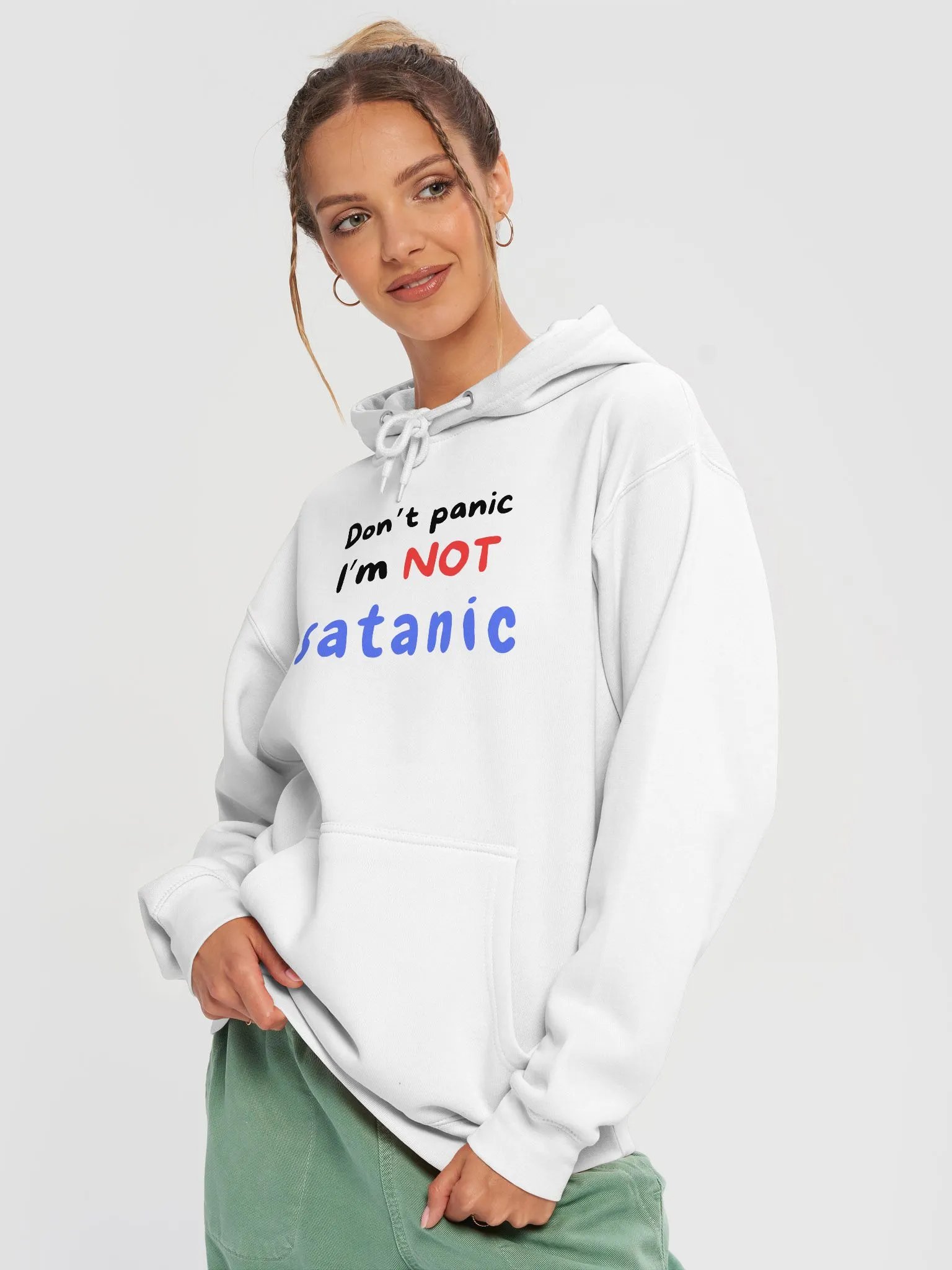 Not Satanic Unisex Premium Hoodie product image (2)