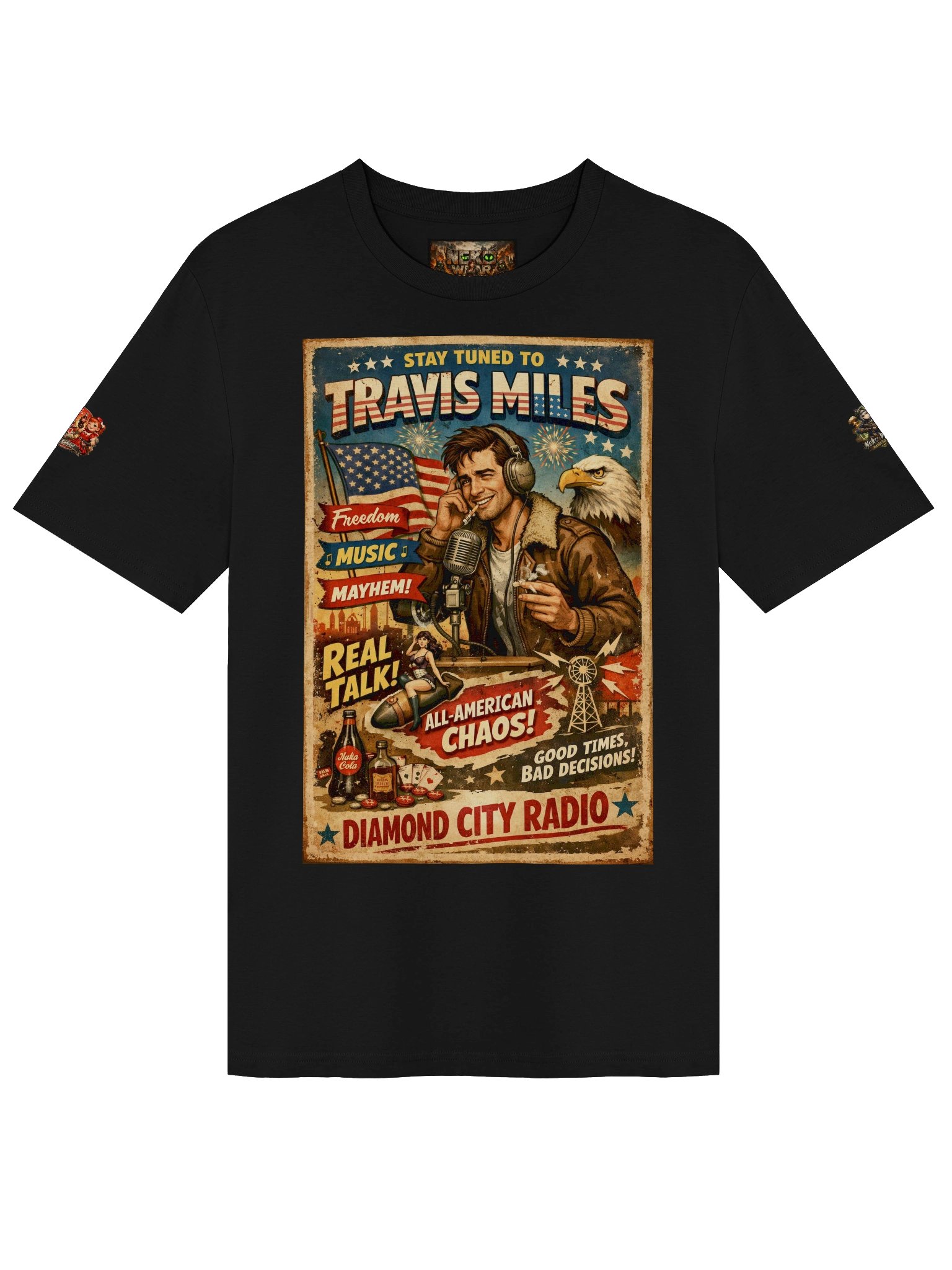 Stay Tuned to Travis Miles – Diamond City Radio Tee product image (1)