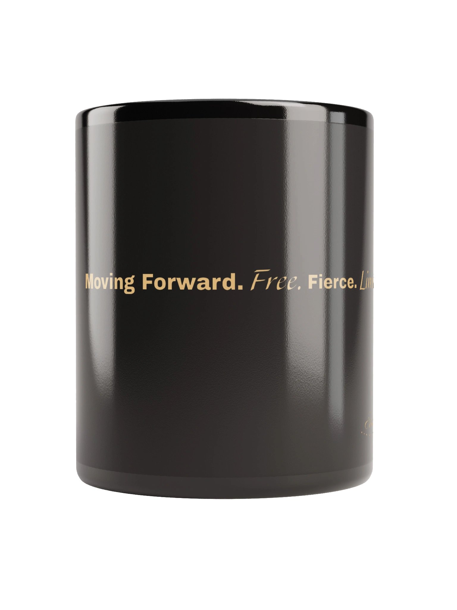 Soully Mine- GOLD PRINT Moving Forward. Free. Fierce. Limitless Mug product image (1)