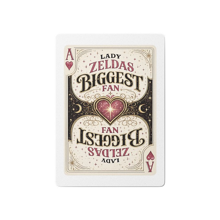 Lady Zelda’s Biggest Fan Poker Card Design product image (1)
