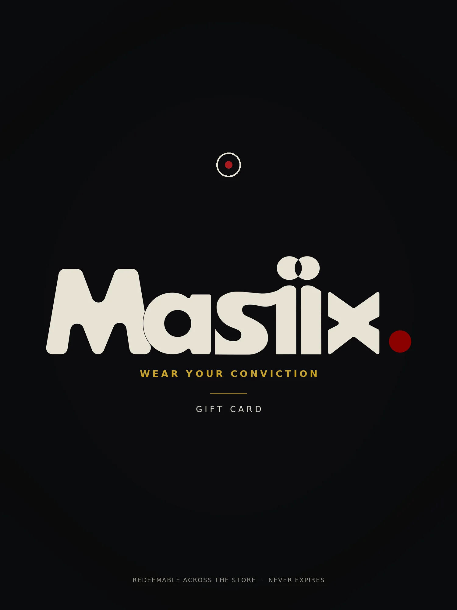 The MASIIX Red Dot gift card