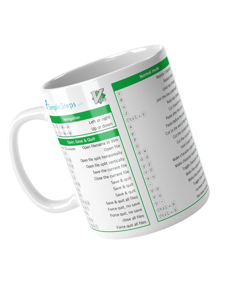 Vim Cheat Sheet Mug product image (1)