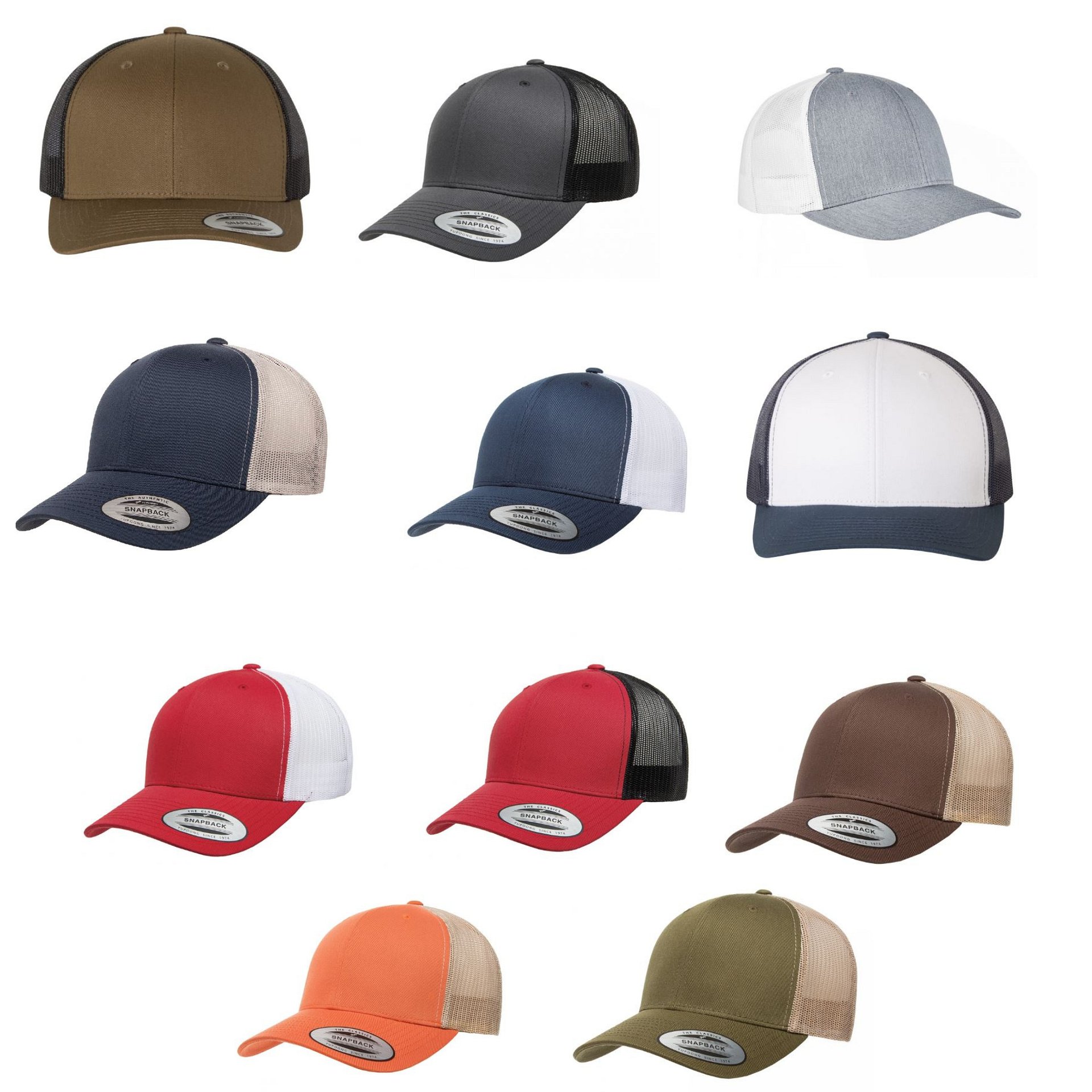 Yupoong Retro Trucker Hat w/ Custom Leather Patch product image (3)