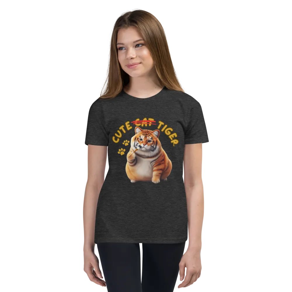 'Cute Not Cat But Tiger' Youth T-Shirt 🐱🐯😄 product image (46)