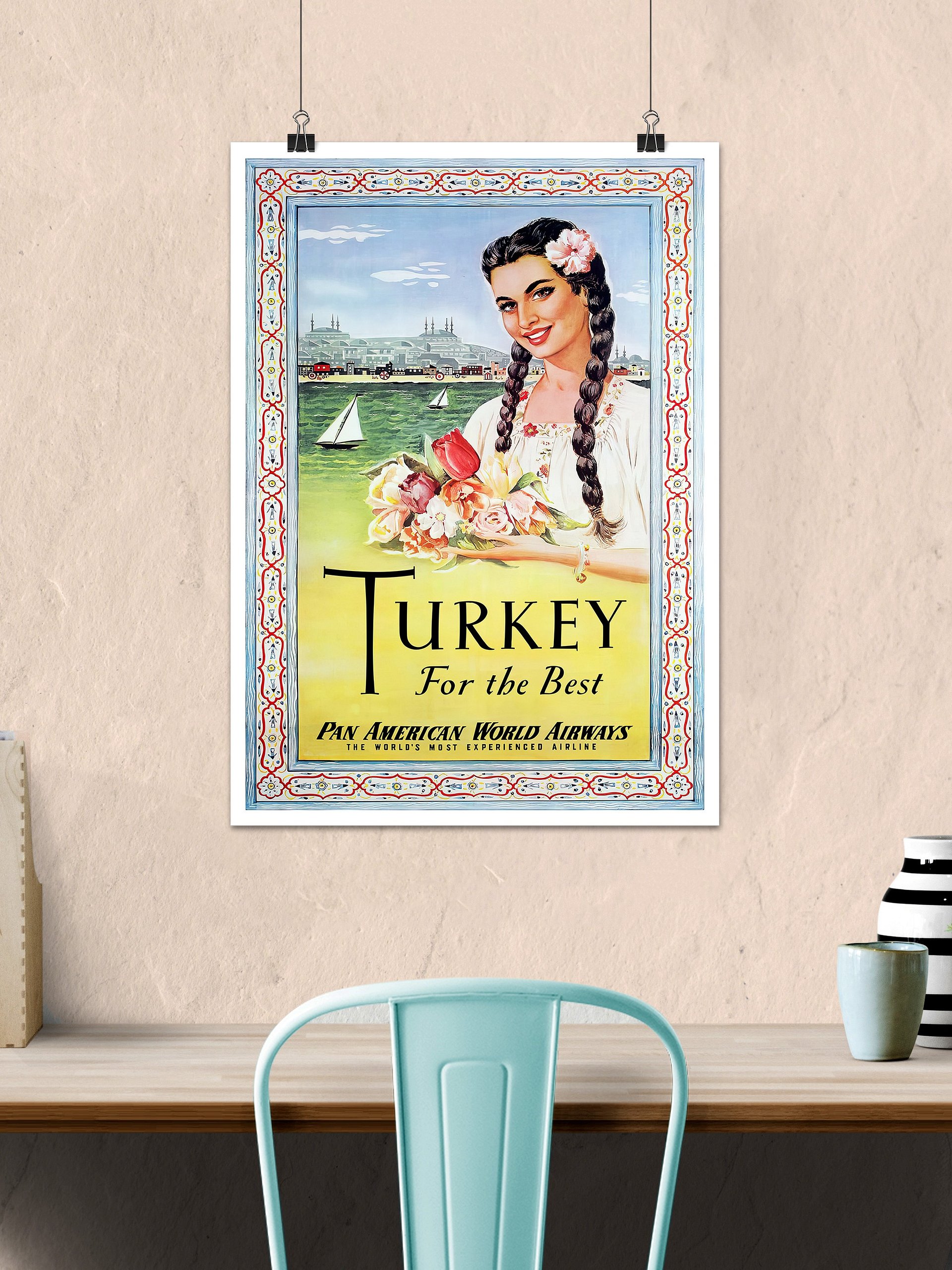 Istanbul, Turkey, 1950s — retro vintage travel poster, retro travel art, retro travel wall art product image (2)