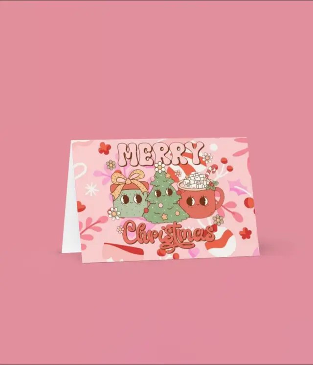SPREAD HOLIDAY CHEER WITH OUR VIBRANT MERRY CHRISTMAS GREETING CARD! MULTIPLE SIZES AVAILABLE WITH GUARANTEED DELIVERY BEFORE DEC 24. #merrychristmas #shopping #holiday #worldwide #cardgift 