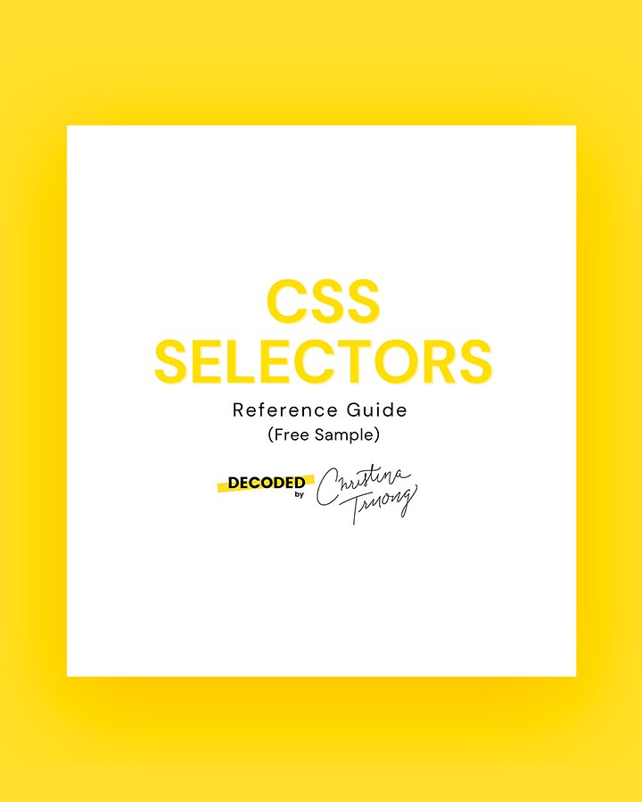 CSS Selectors Reference Guide (PDF) - FREE SAMPLE product image (1)