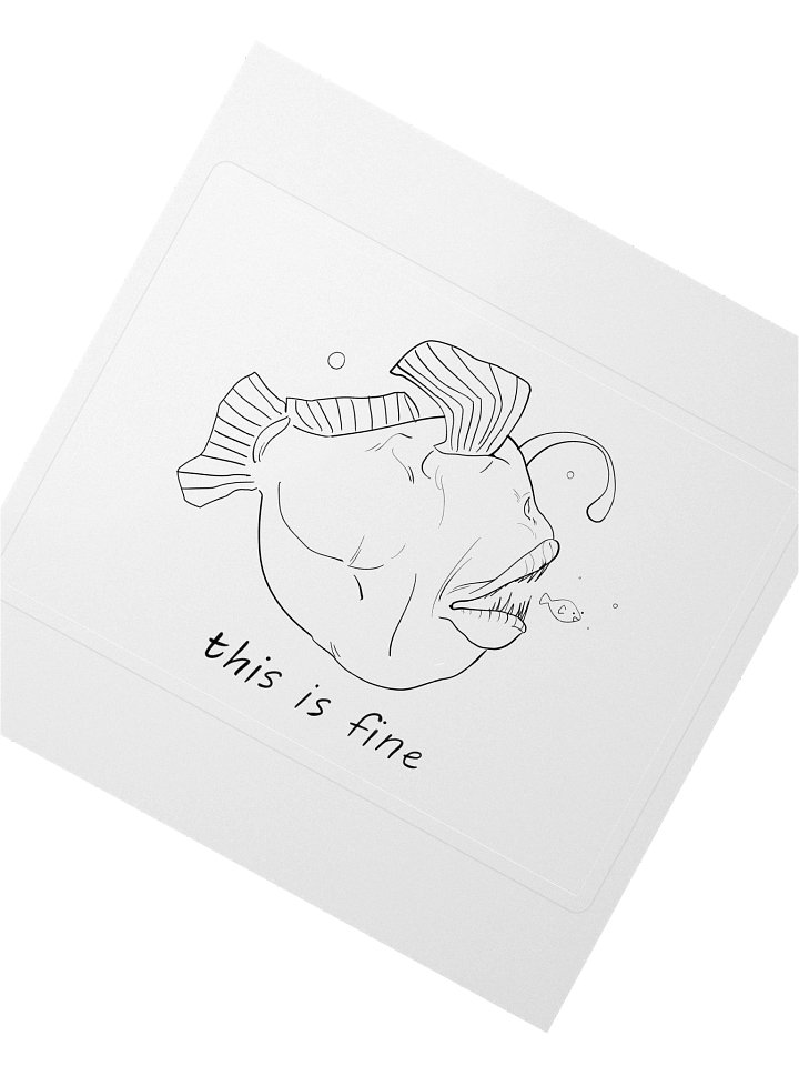 this is fine (KISS CUT STICKER) product image (2)