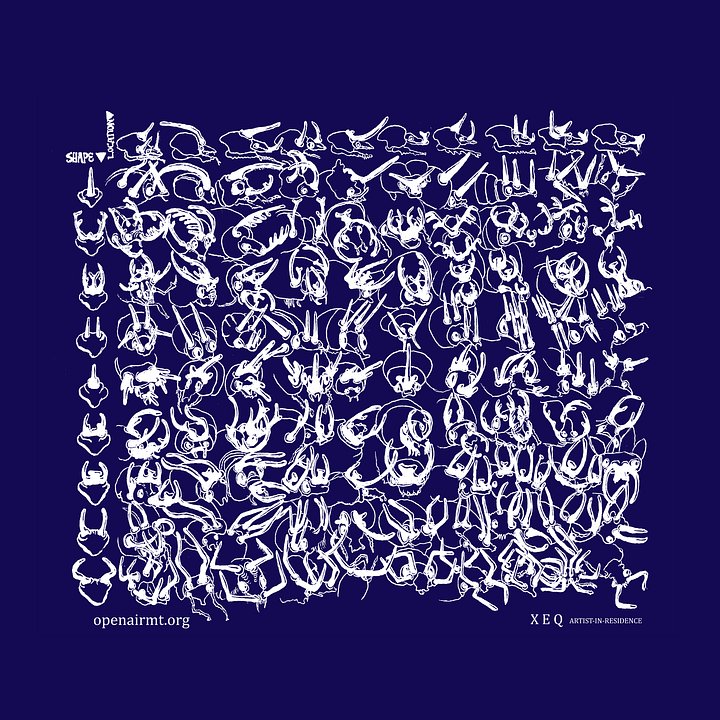 XEQ Bandana- Blue bandanas w/ white ink product image (1)
