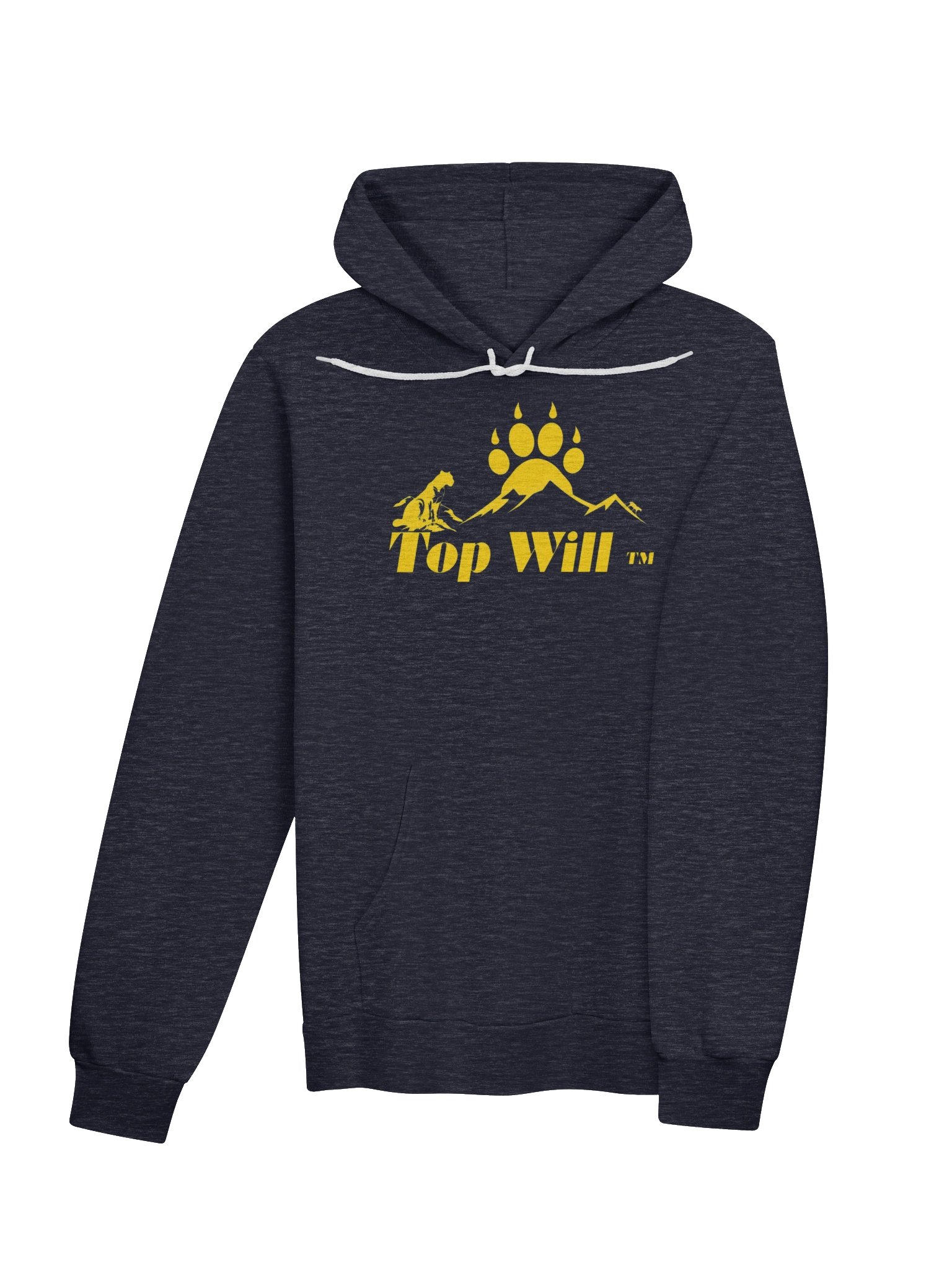 Top Will ™ Heather Navy & Yellow Super Soft Hoodie product image (4)