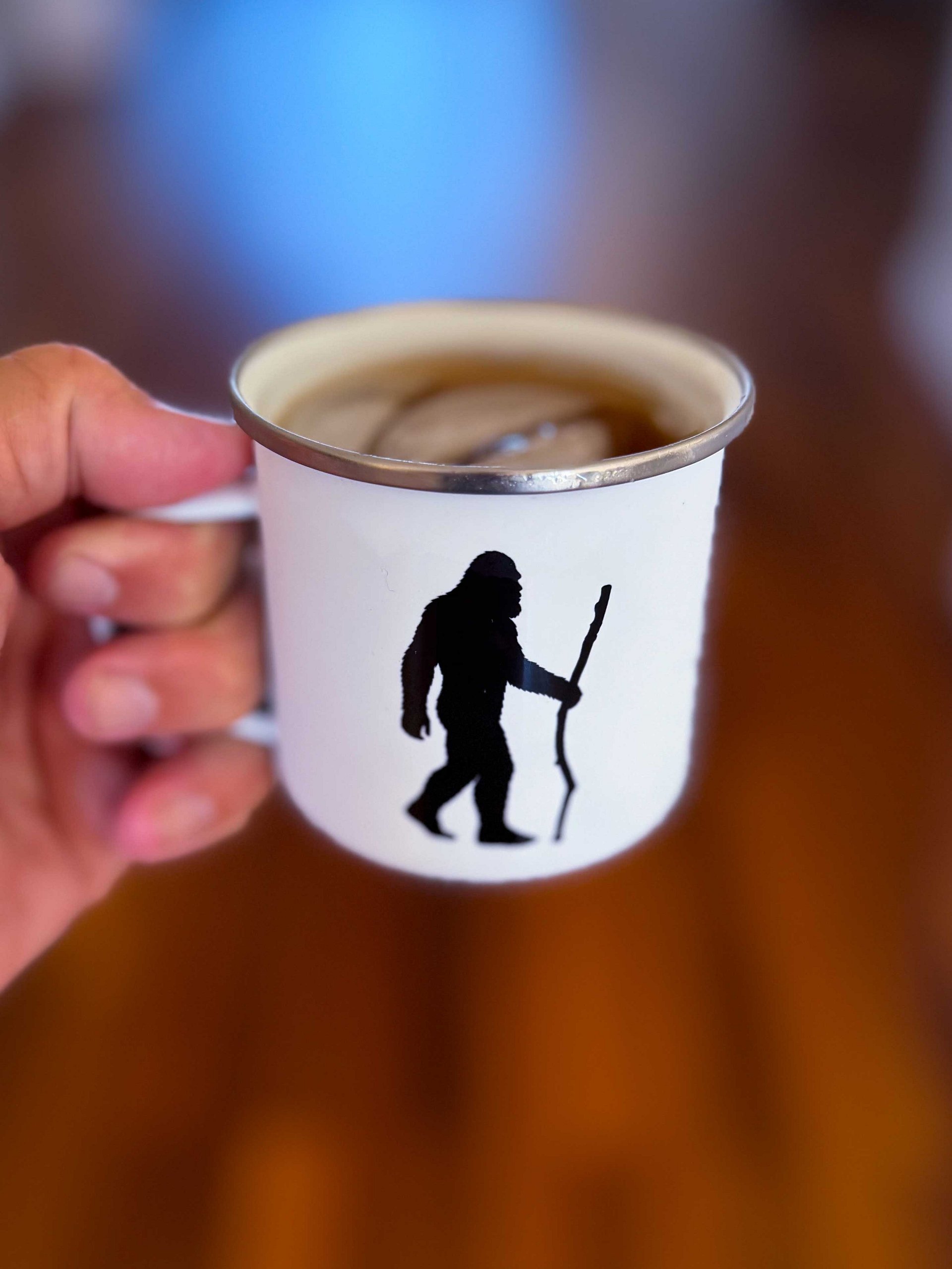 Sasquatch Stick-Walker Camp Mug, 12 oz. / Feel the MO product image (1)