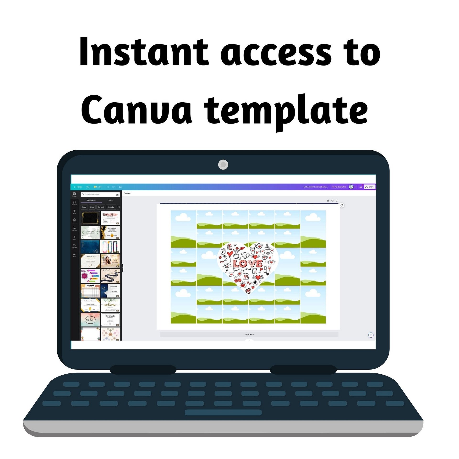 Love Themed Photo Collage Canva Template product image (3)