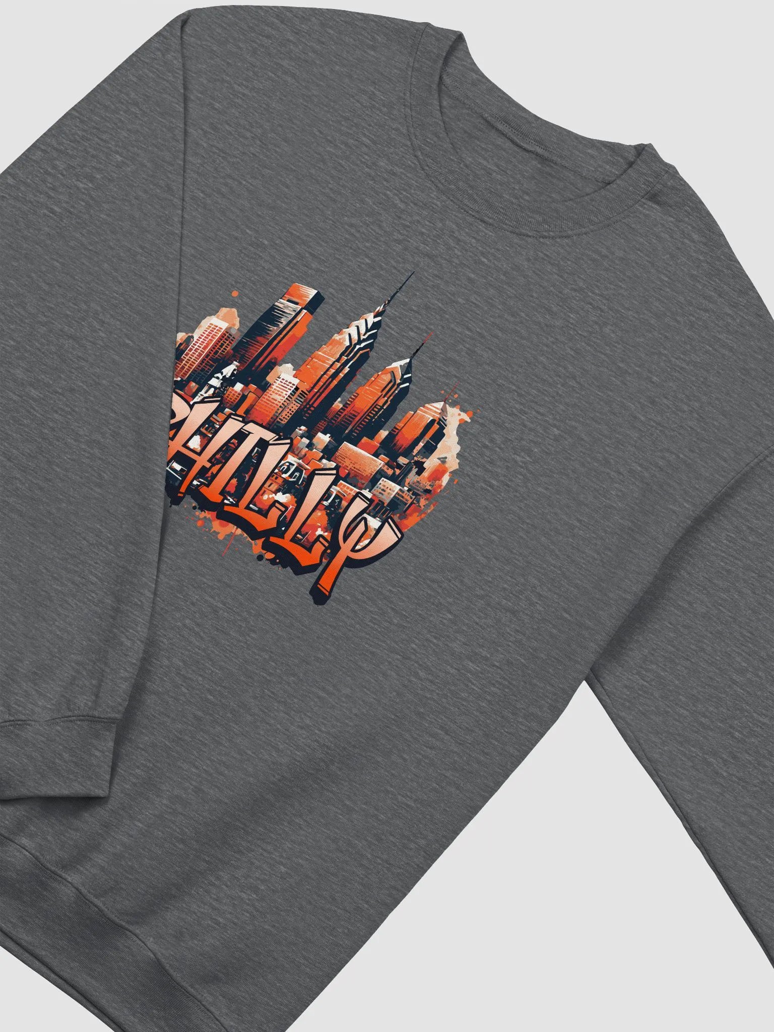 PHILLY CITYSCAPE CREWNECK SWEATSHIRT - ORANGE product image (5)