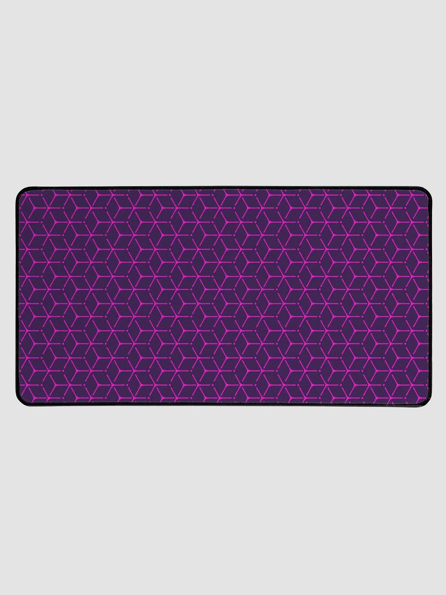 Desk Mat - Hot Pink and Purple Honeycomb Cube Pattern product image (1)