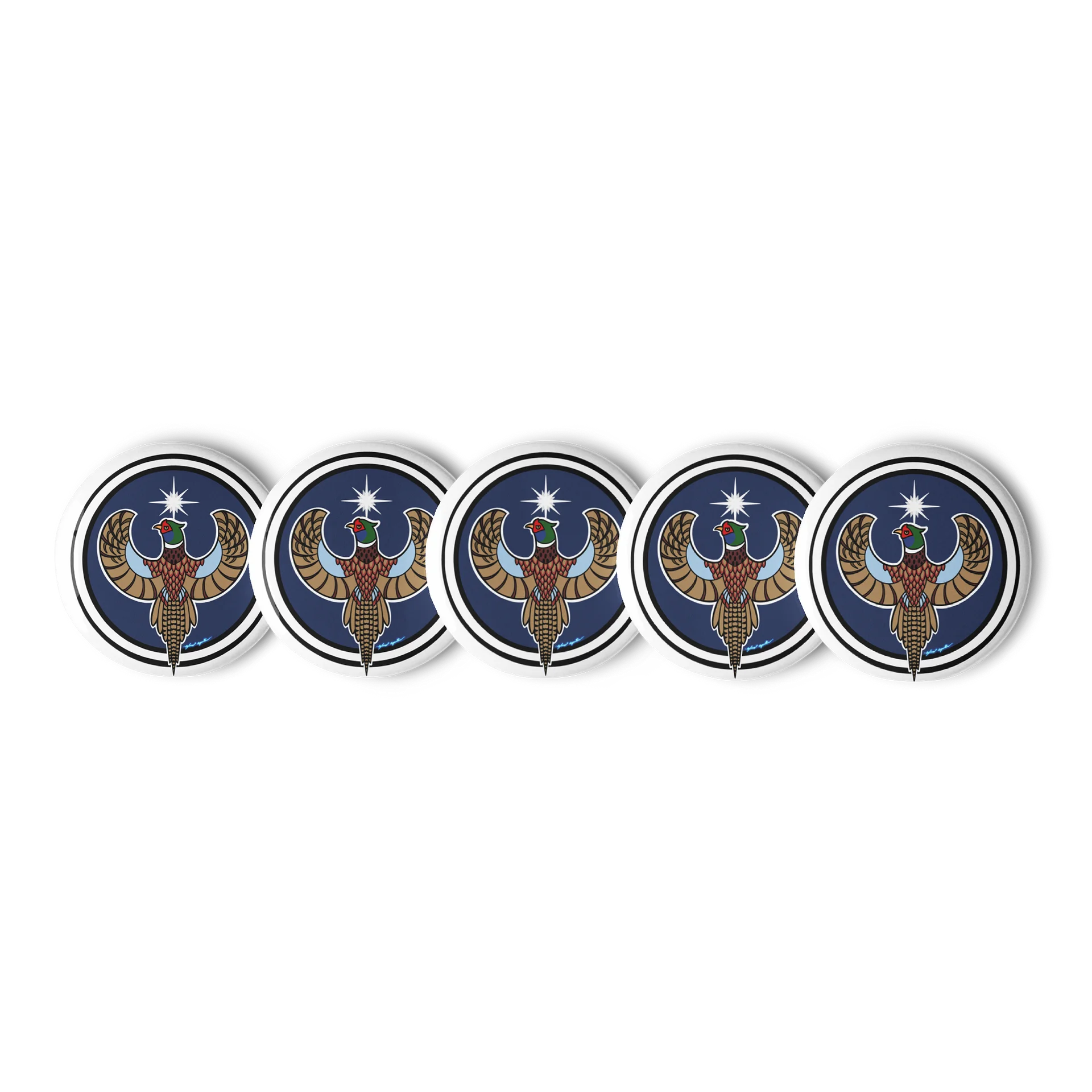 Ring-necked Pheasant- Resistance. SD. (5-pack buttons) product image (1)
