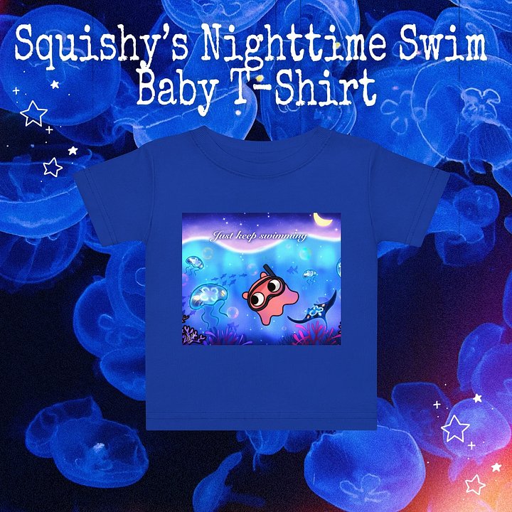 Squishy’s Nighttime Swim Baby T-Shirt product image (1)