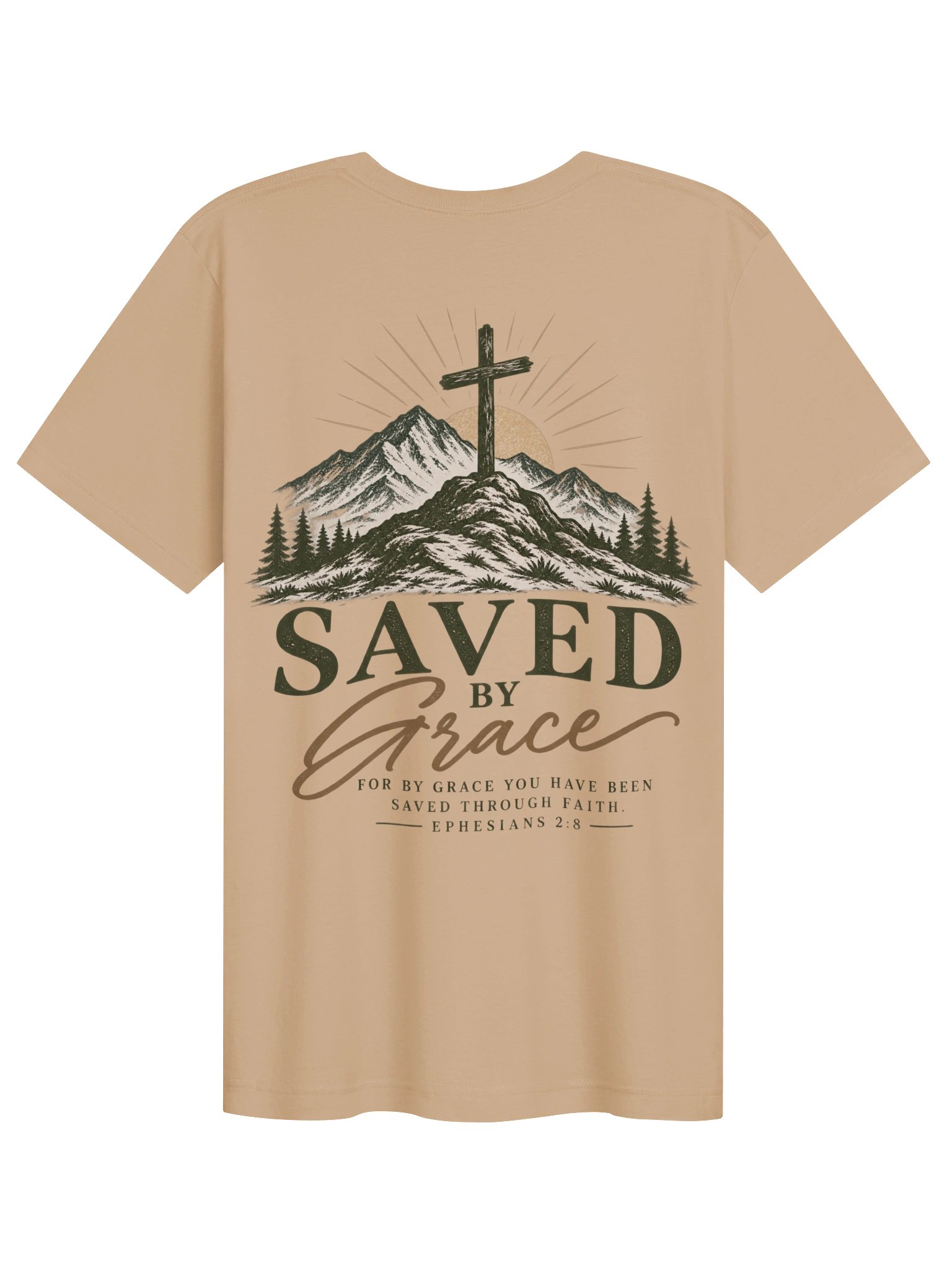Saved by Grace Premium Unisex Supersoft T-Shirt – Ephesians 2:8 Christian Faith Tee product image (88)