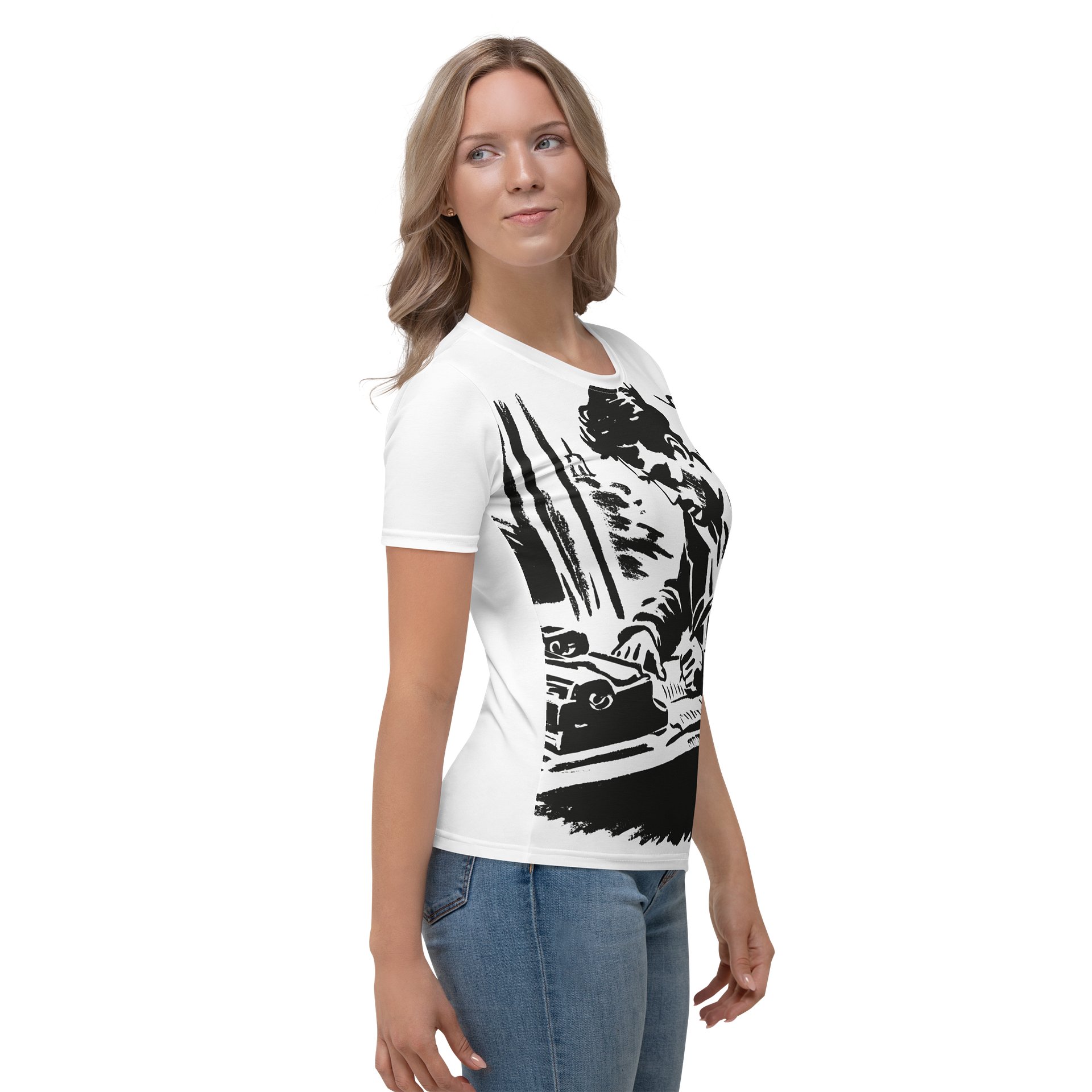 Moody Desk Scene Women's Crew Neck Tee product image (4)