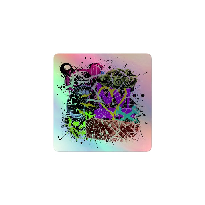 NPCPunk Graffiti Holo Sticker product image (1)