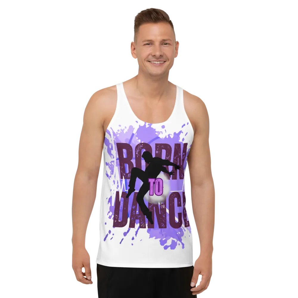 Born to Dance His Silhouette Energetic Vibes Full Print Tank product image (8)