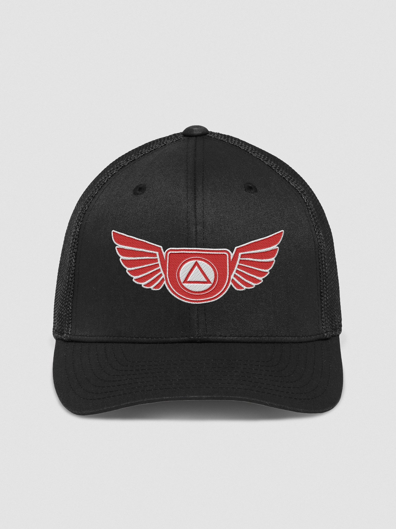 Guardian Angel Wings Trucker Hat with Red Color Accent product image (1)
