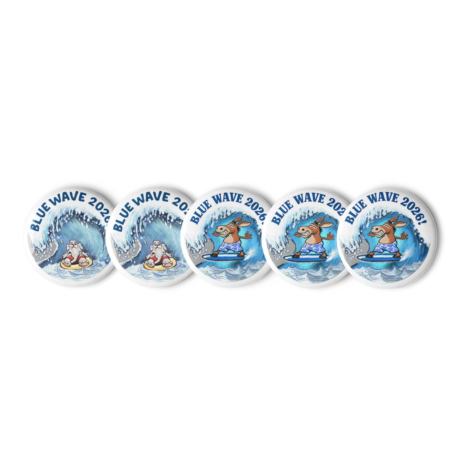 Blue Wave 2026 Pin Button Set product image (2)