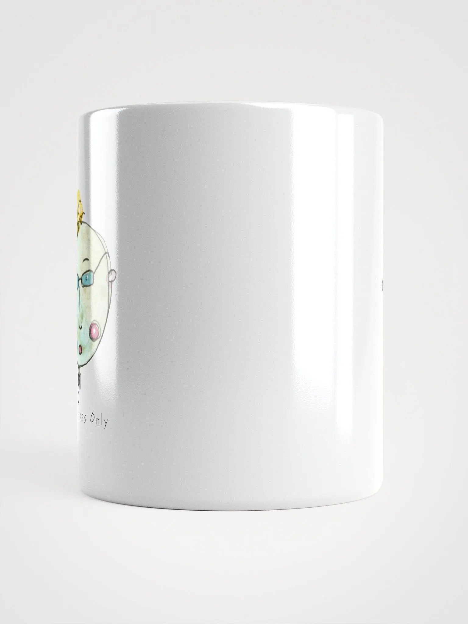 Whimsical Faces Good Vibe Only White Glossy Mug product image (6)