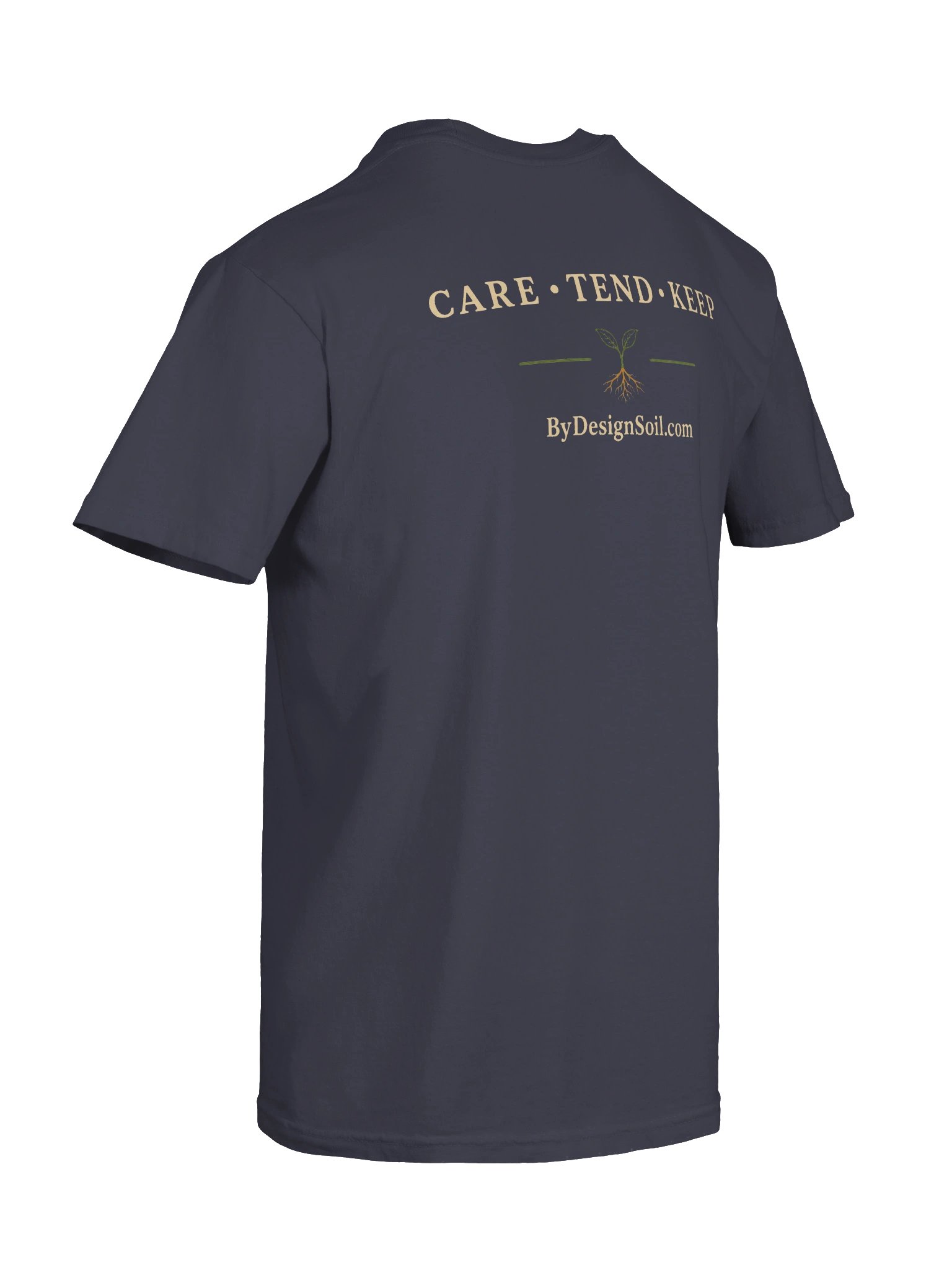 Care Tend Keep Stewardship T Shirt Navy product image (8)