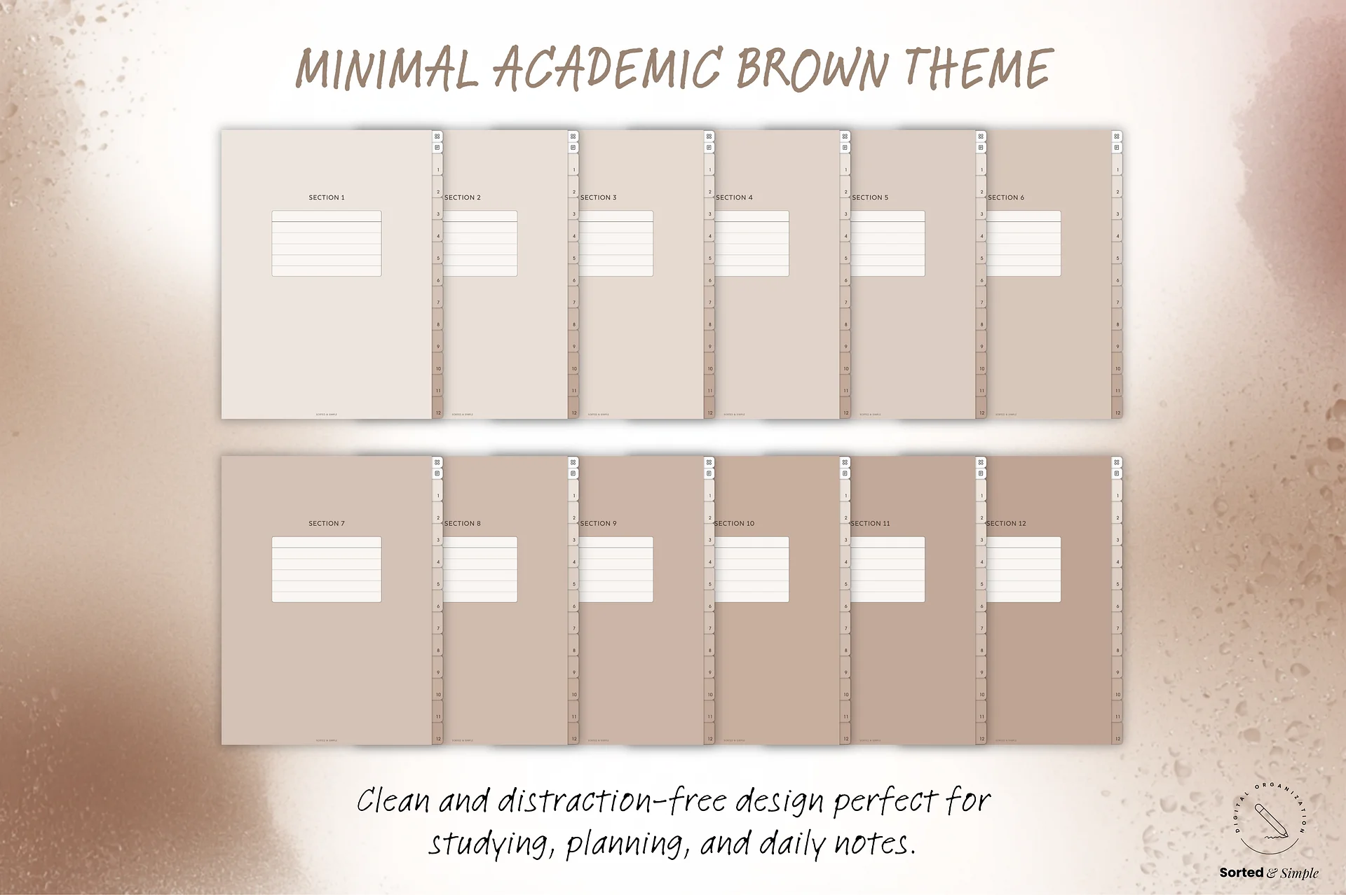 Smart Digital Notebook - Academic Brown product image (9)