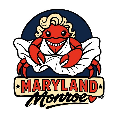 Step away from tarot cards... here's maryland monroe.. a sticker... yep sticker and keychain