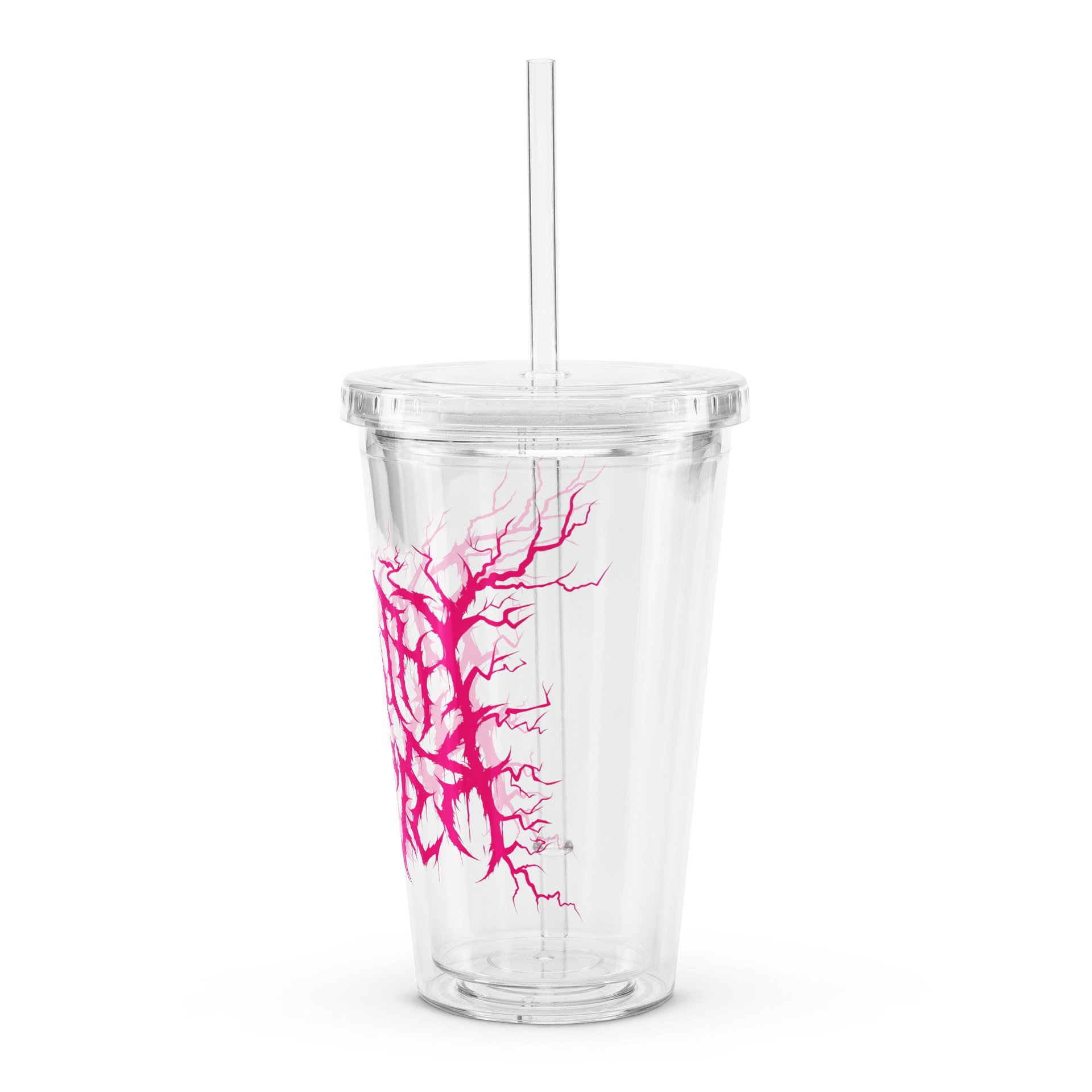 *NEW!* EIP Double Walled Clear Plastic Tumbler (16 oz) HOT PINK product image (4)
