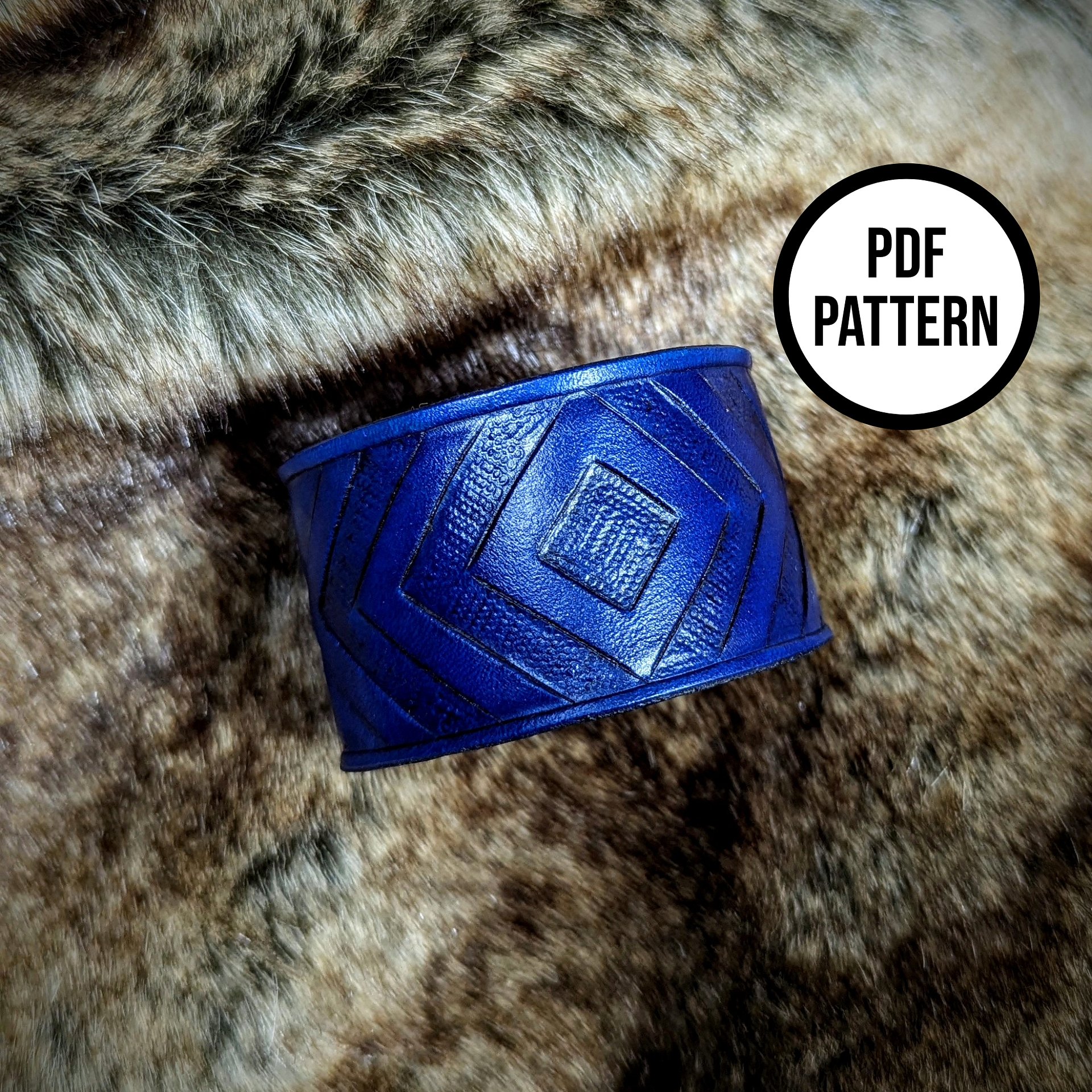 Mountain King Leather Cuff Pattern - Everyday Cosplay PDF Pattern for Leatherwork product image (2)